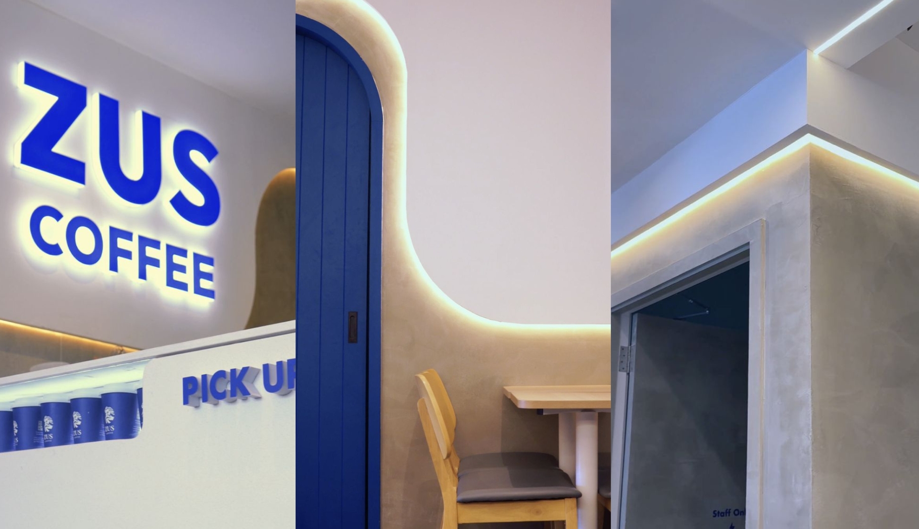ZUS Coffee wall finish project in Seksyen 7, Bandar Baru Bangi